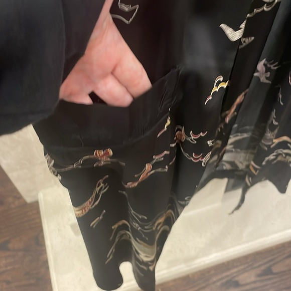 Wilfred black satin Kimono with belt and pockets . Size small. Worn twice. - Picture 2 of 5